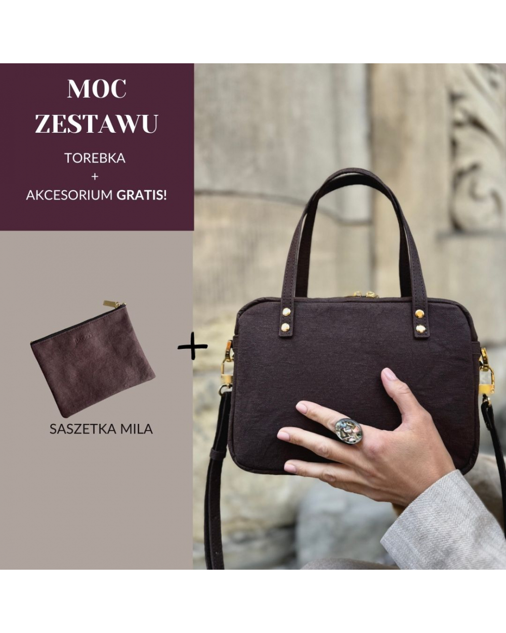 Zestaw 2w1: Torebka Roma i...