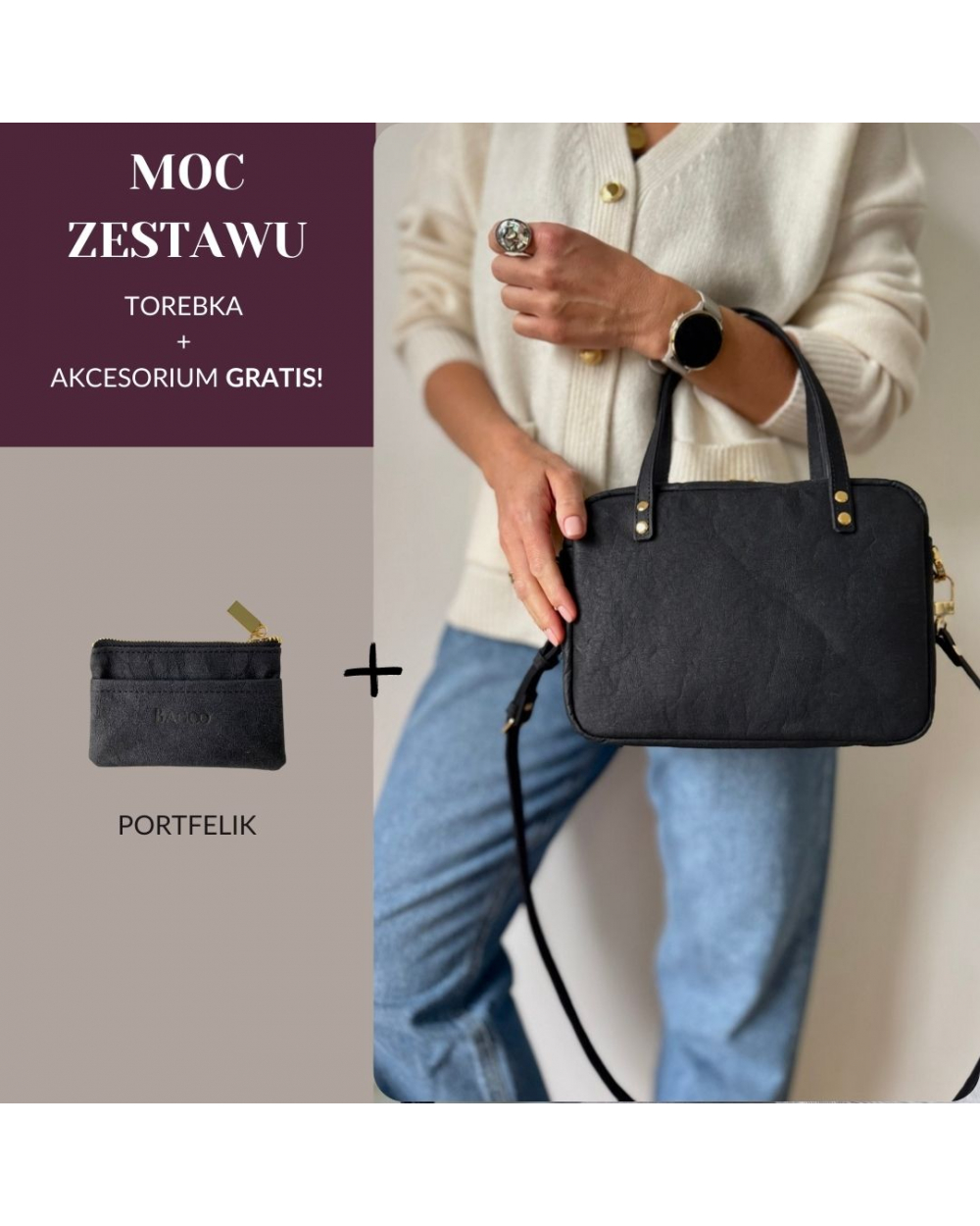 Zestaw 2w1: Torebka Roma i...