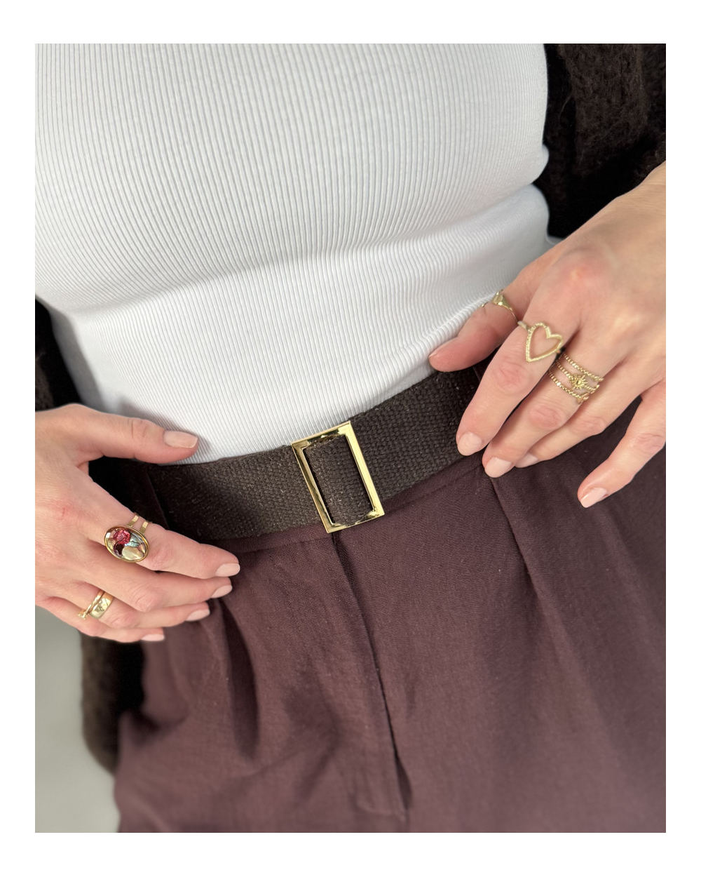 Bawełniany damski pasek do...