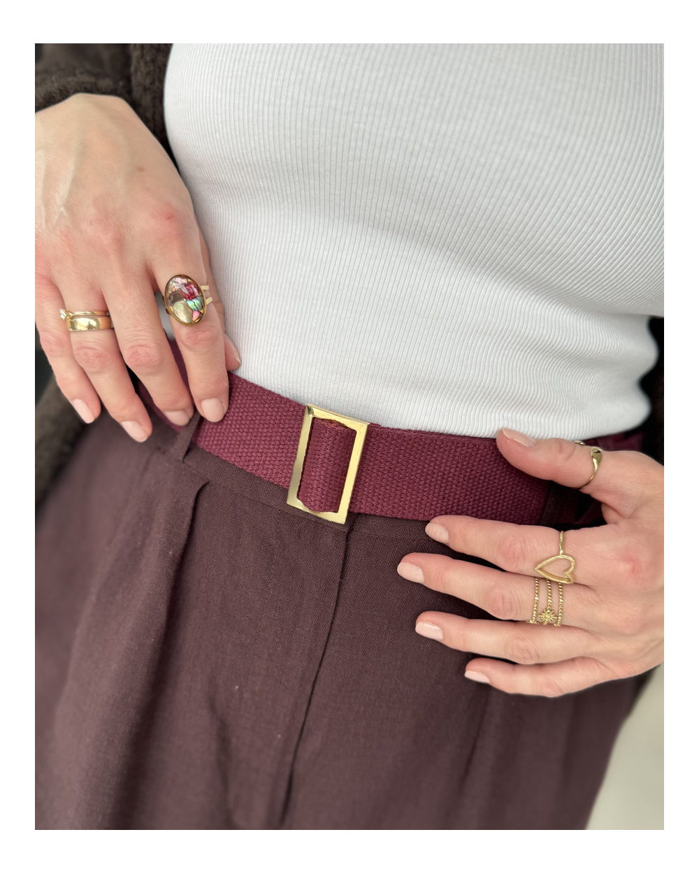 Bawełniany damski pasek do...