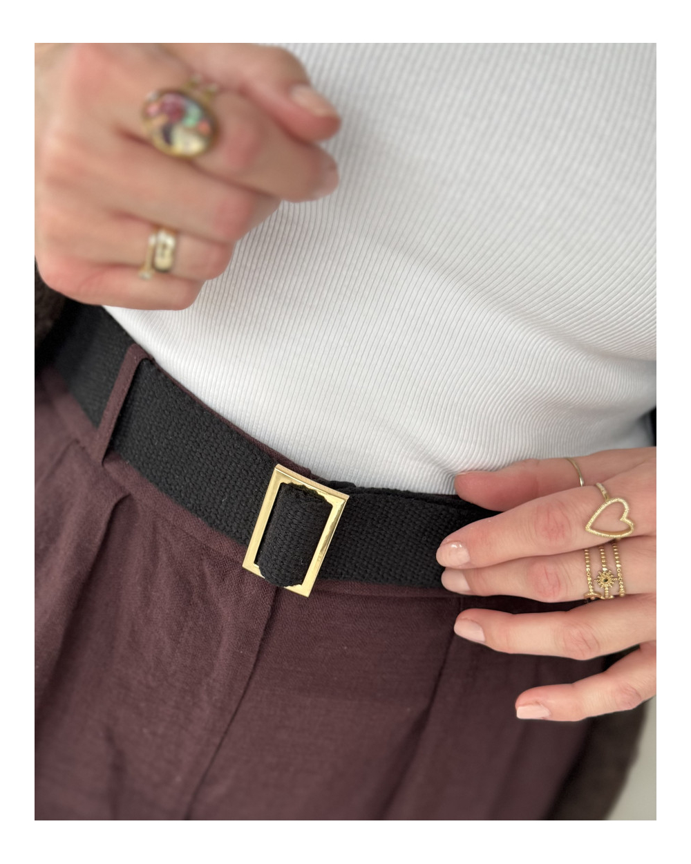 Bawełniany damski pasek do...