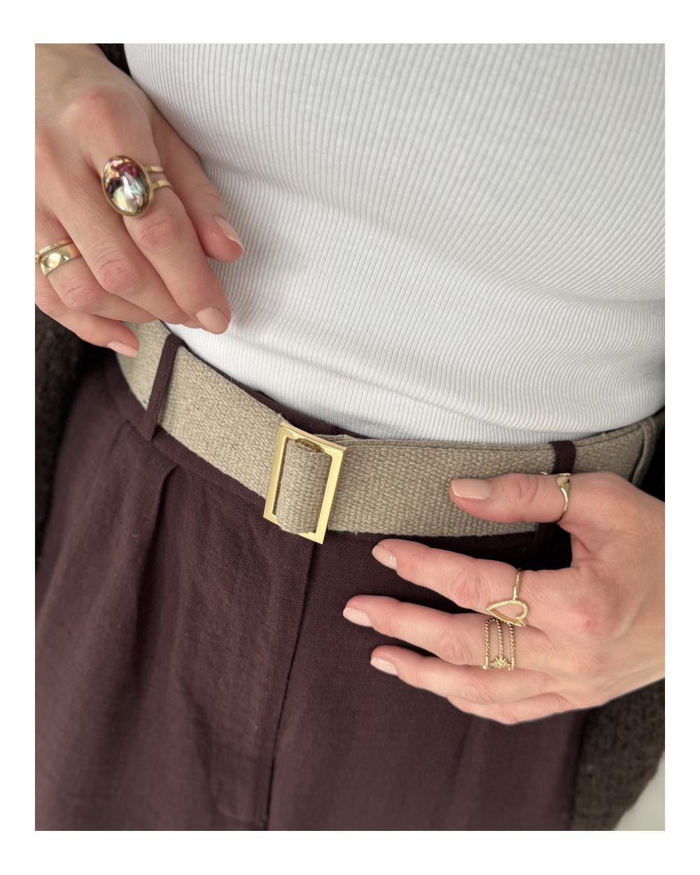 Bawełniany damski pasek do...