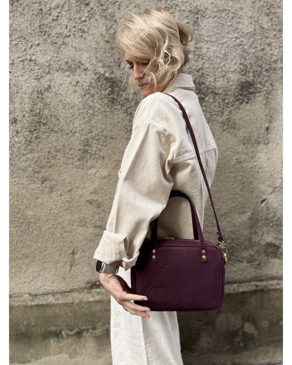 Listonoszka Roma - burgundowa