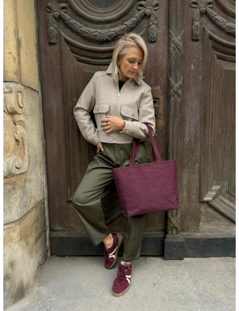 Torebka ELLY burgundowa - Okucia : okucia złote